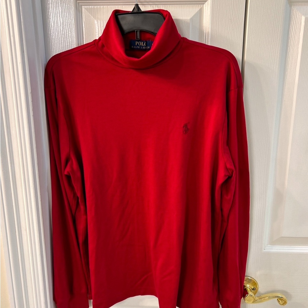 Polo by Ralph Lauren Red Long Sleeve Turtleneck Top M-L